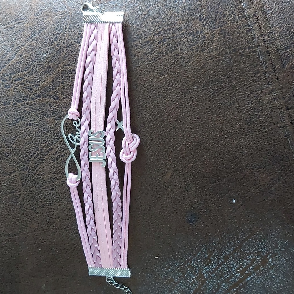 Pink Jesus bracelet
